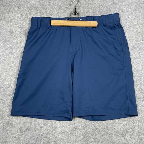 Columbia Shorts Mens 40x10 Blue Regular Fit‎ Freezer Coil Performance Chino - Picture 1 of 10